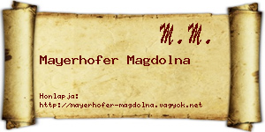 Mayerhofer Magdolna névjegykártya